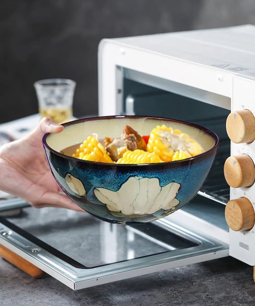 Ceramic Cereal Bowls for Kitchen - 28Oz Soup Bowl Set of 4 for Ramen, Salad, Ric